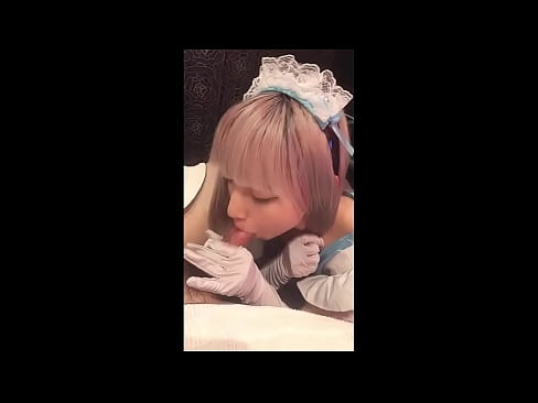 ❤️ 日本のアイドル「まゆか」、フレンチメイドのコスプレ、その1、ローションでフェラチオ、自慰行為 ❤️ 美女ポルノ ❌️